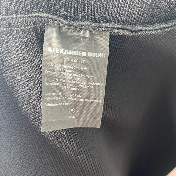 ALEXANDER WANG Bandage Ponte Bodycon Belted D Ring Black Cut-Out Dress - Picture 8 of 14